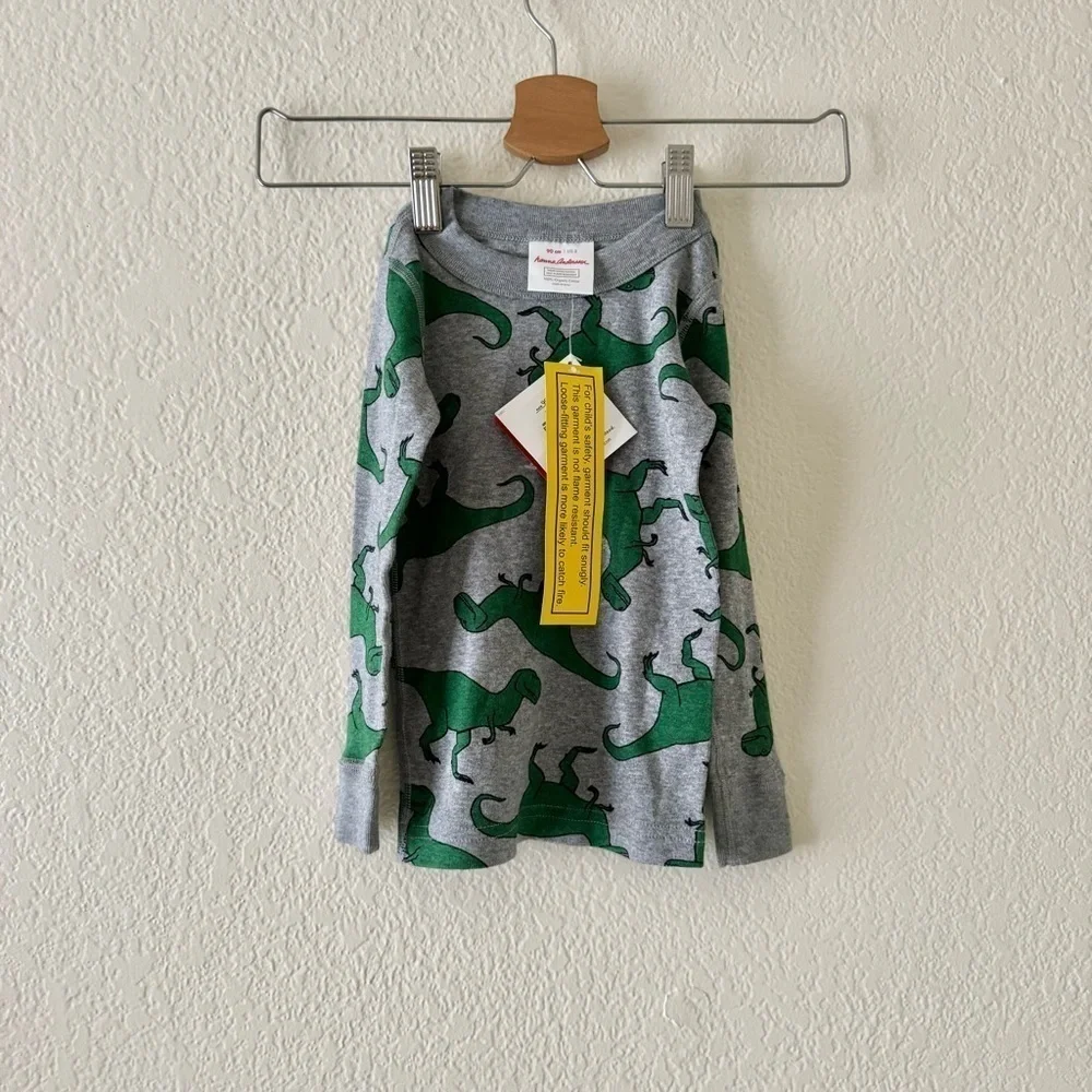 Hanna Andersson Dinosaur Boys Long-Sleeve PJ Top